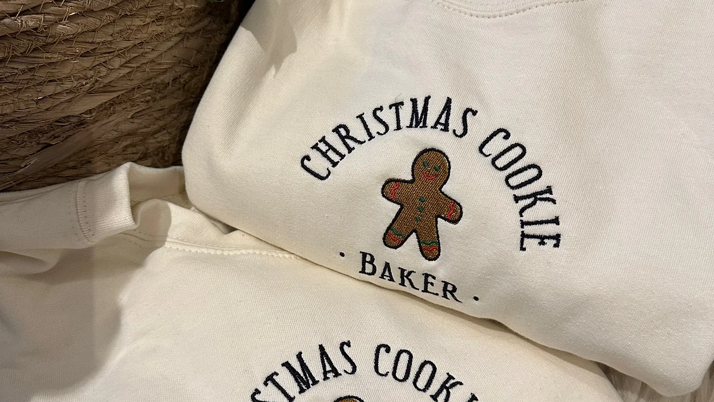 Christmas Cookie Baker Tester Embroidered Sweatshirt