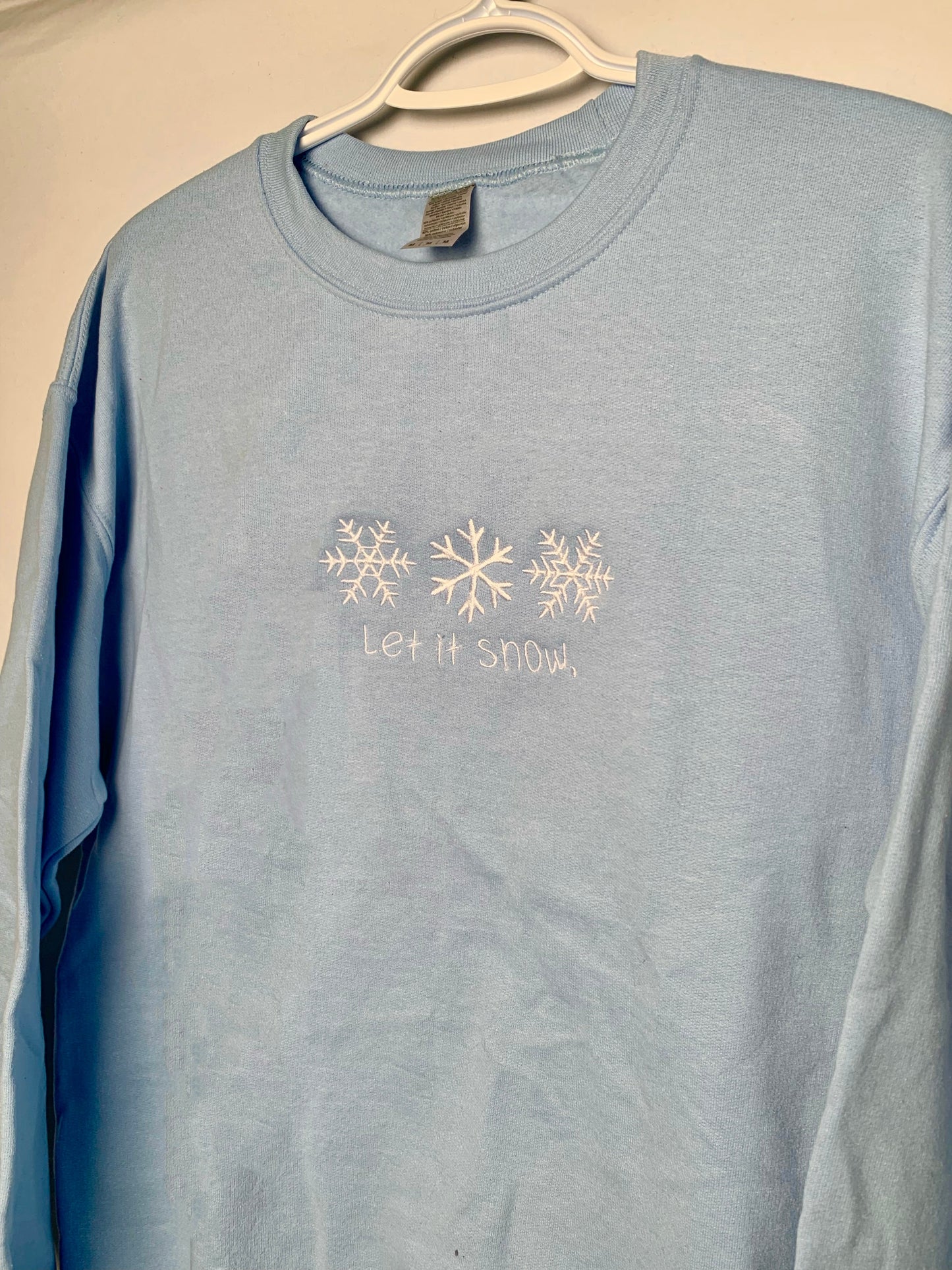 Let It Snow Embroidered Sweatshirt