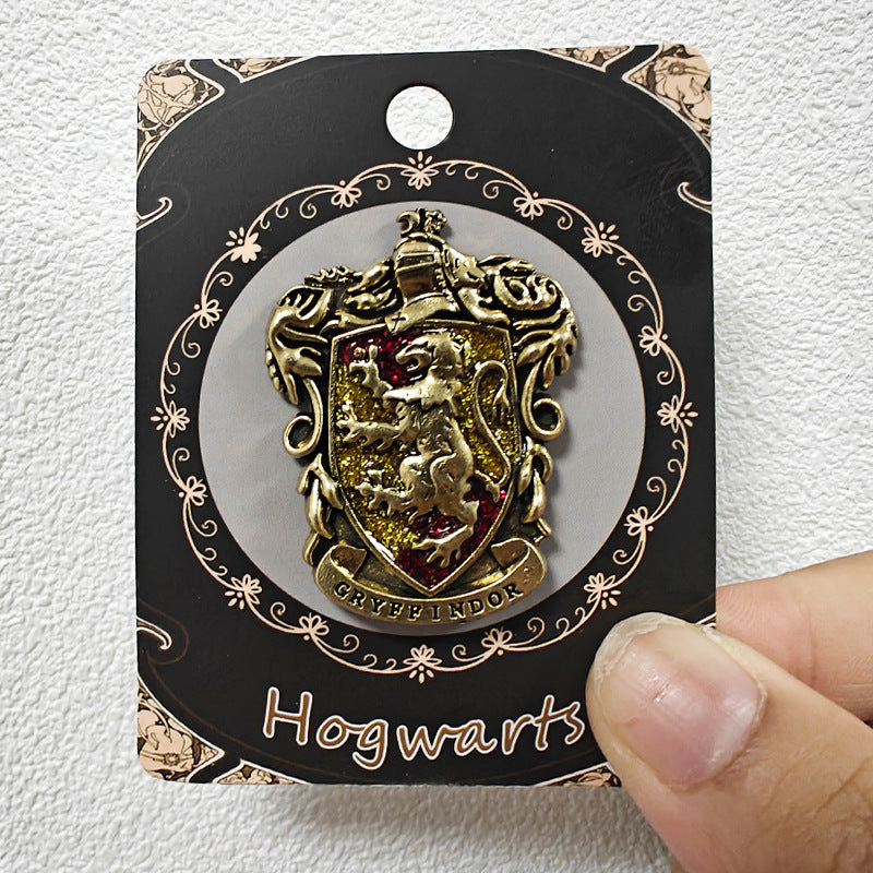 Harry Potter badge brooch keychain Hogsworth Lion House Snake House Eagle House pin