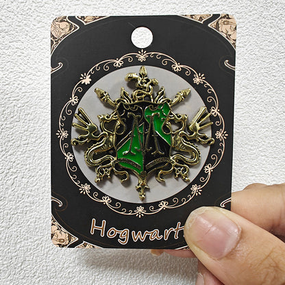 Harry Potter badge brooch keychain Hogsworth Lion House Snake House Eagle House pin