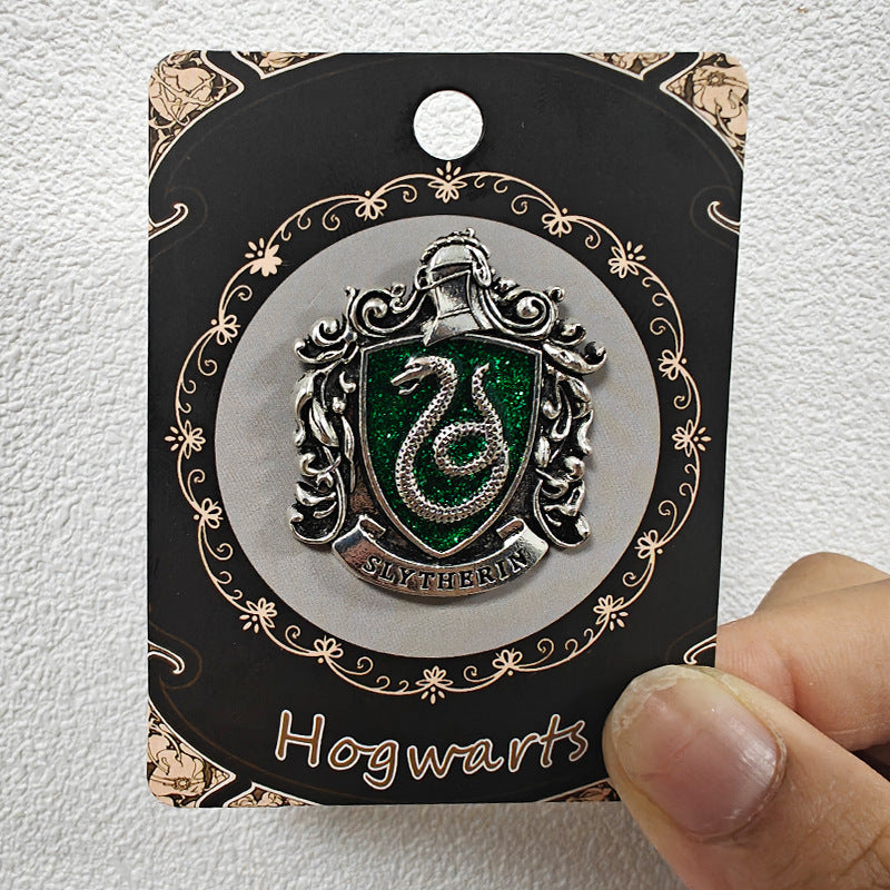 Harry Potter badge brooch keychain Hogsworth Lion House Snake House Eagle House pin