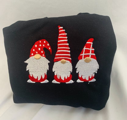 Xmas Gnomes Embroidered Sweatshirt