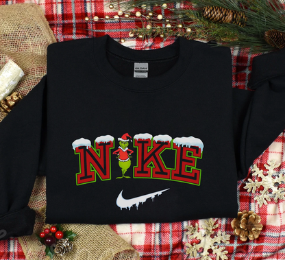 Grinch Embroidered Sweatshirt