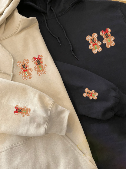 Gingerbread Couple Embroidered Sweatshirt