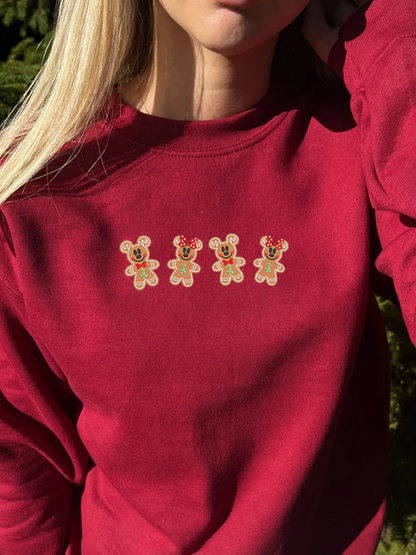 Minnie Gingerbread Embroidered Sweatshirt