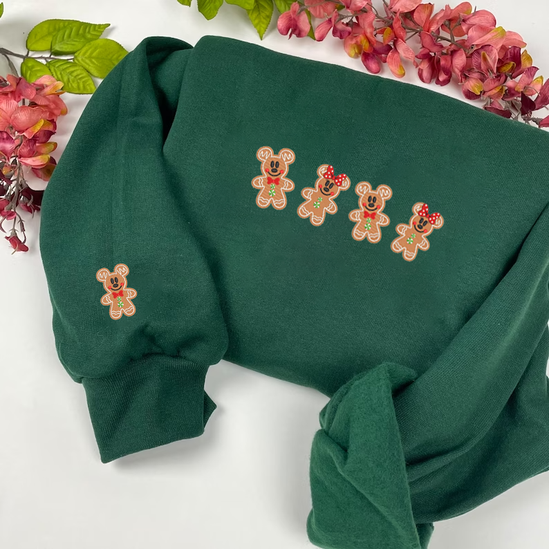 Minnie Gingerbread Embroidered Sweatshirt