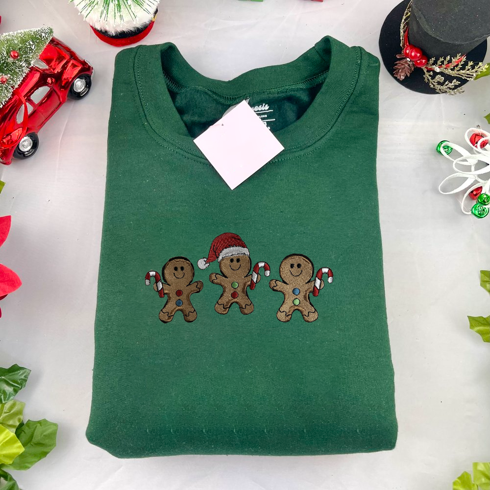 Gingerbread Xmas Embroidered Sweatshirt