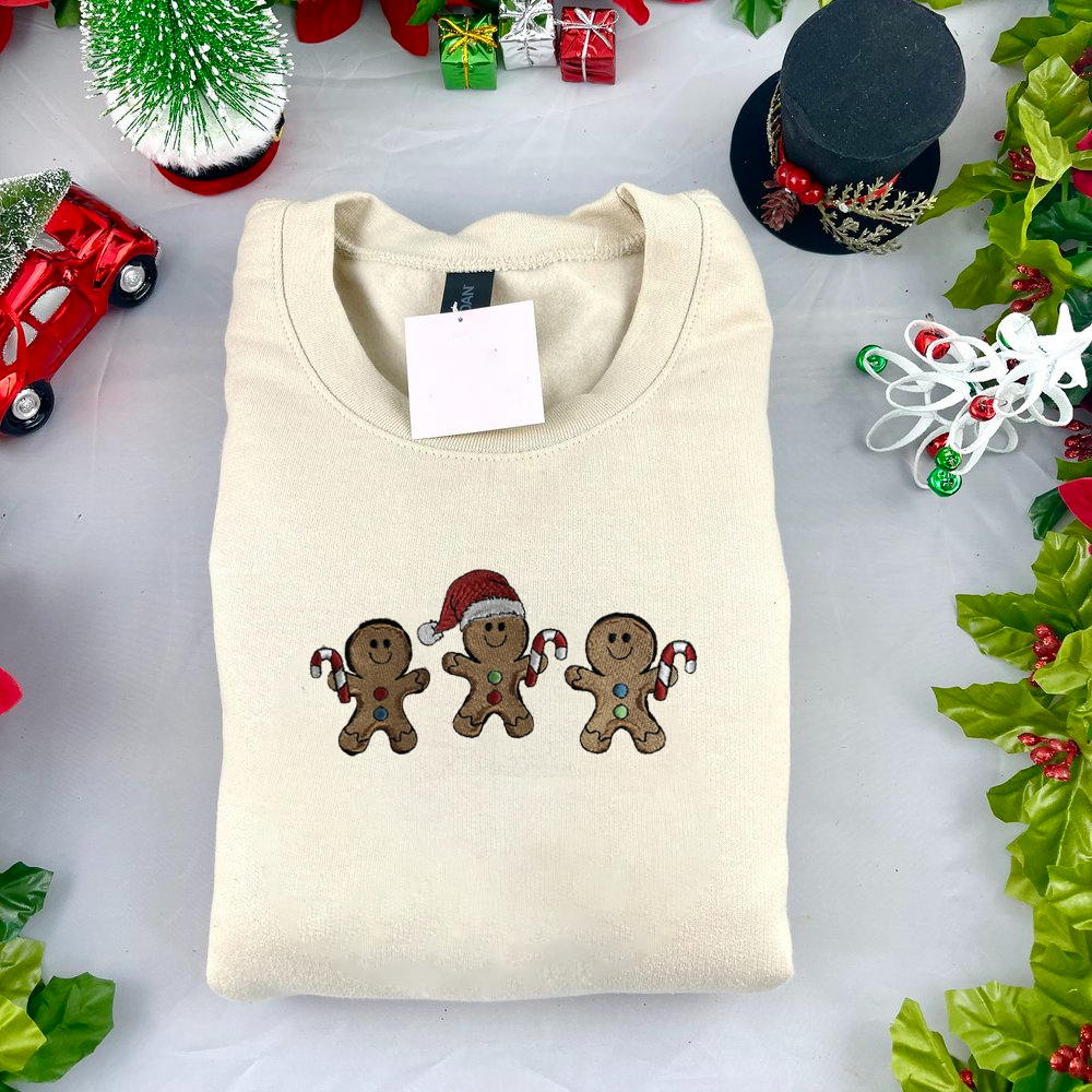 Gingerbread Xmas Embroidered Sweatshirt