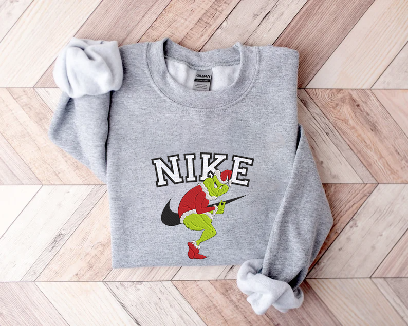 Embroidered Grinch Crewneck