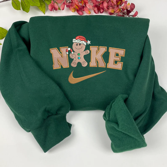 Gingerbread Christmas Embroidered Sweatshirt