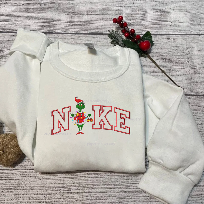 Grinch Xmas Embroidered Sweatshirt