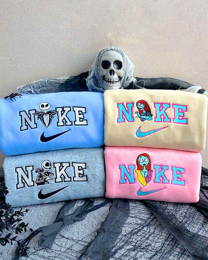 Jack and Sally (The Nigthmare before Christmas Full Version) – Embroidered Sweatshirt/Hoodie